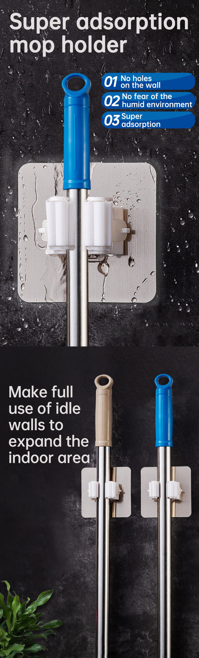 Wall Mounted Mop Holder-1